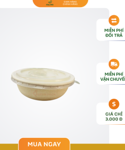 100 Tô bã mía 800ml nắp PP thân thiện môi trường (Sao chép)