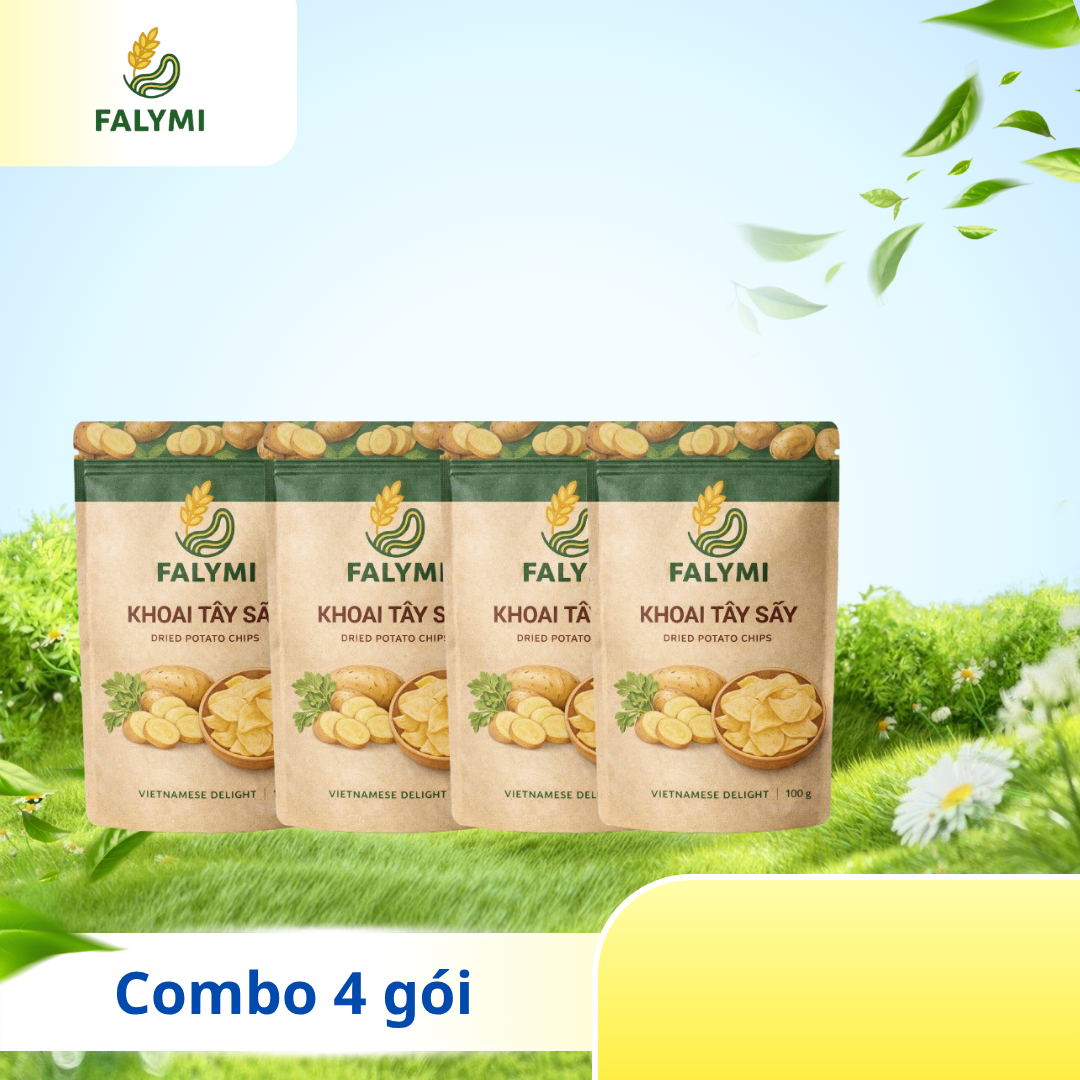 Combo 4 gói khoai tây sấy